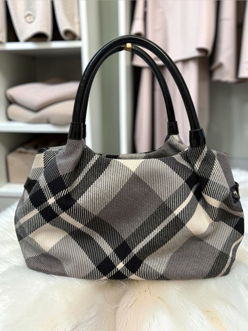 kate spade Black and Gray Plaid Shoulder Bag - Picture 6 of 13